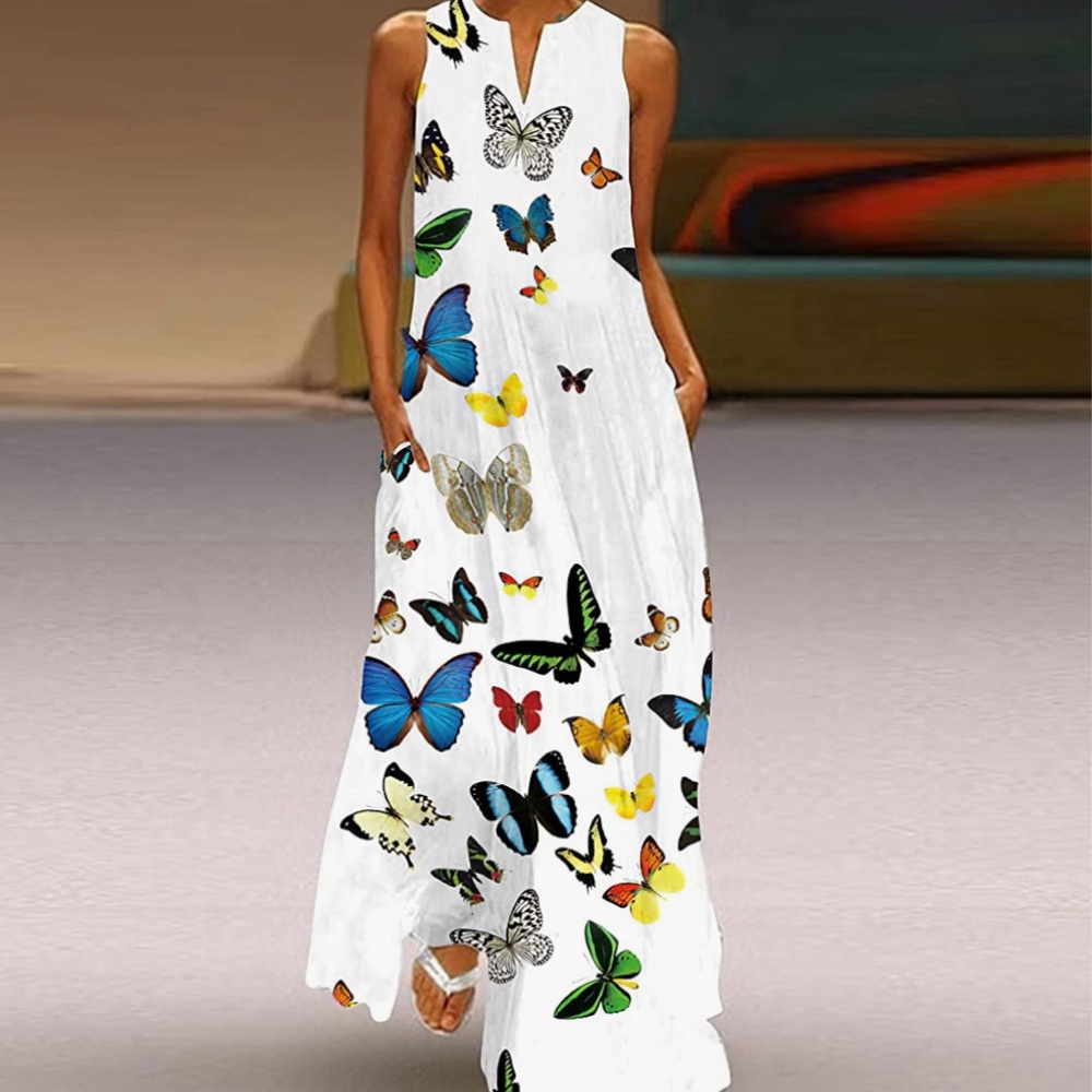 Long flowing butterfly dress